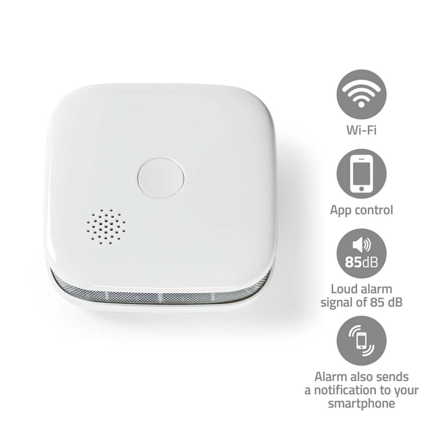 Detektor kouře SmartLife 3V/1xCR123A Wi-Fi Tuya