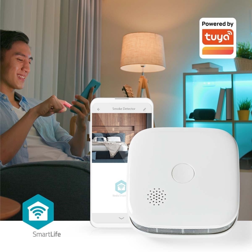 SADA 3x Detektor kouře SmartLife 3V/1xCR123A Wi-Fi Tuya