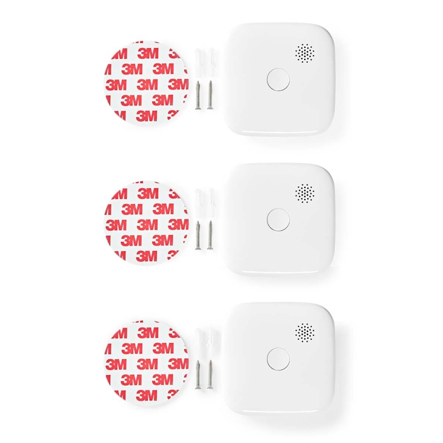SADA 3x Detektor kouře SmartLife 3V/1xCR123A Wi-Fi Tuya