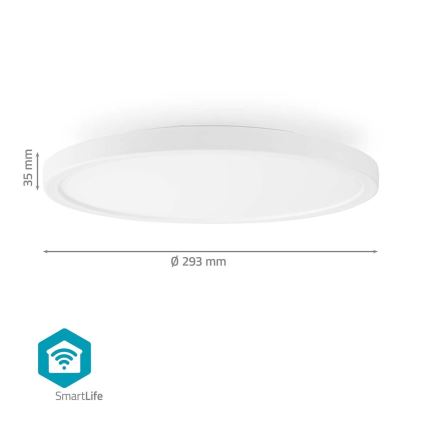 LED RGBW Stmívatelné stropní svítidlo SmartLife LED/18W/230V 2700-6500K Wi-Fi Tuya