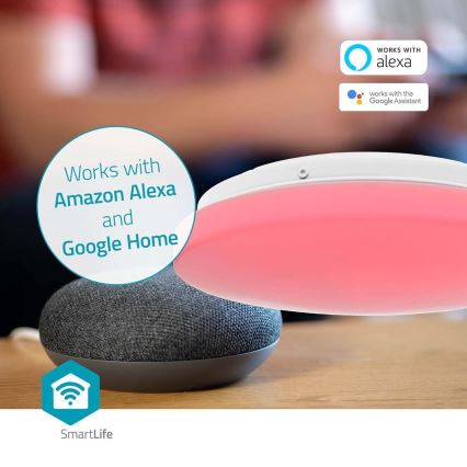 LED RGBW Stmívatelné koupelnové stropní svítidlo SmartLife LED/18W/230V 2700-6500K IP44 Wi-Fi Tuya