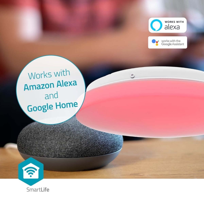 LED RGBW Stmívatelné koupelnové stropní svítidlo SmartLife LED/18W/230V 2700-6500K IP44 Wi-Fi Tuya