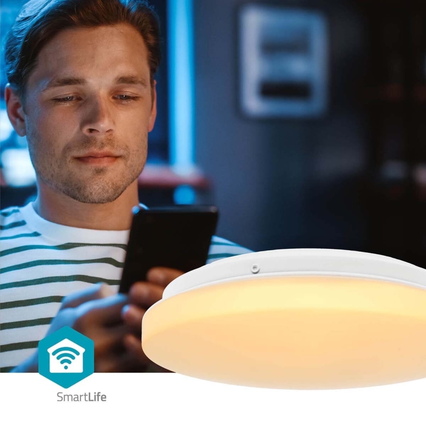 LED RGBW Stmívatelné koupelnové stropní svítidlo SmartLife LED/18W/230V 2700-6500K IP44 Wi-Fi Tuya