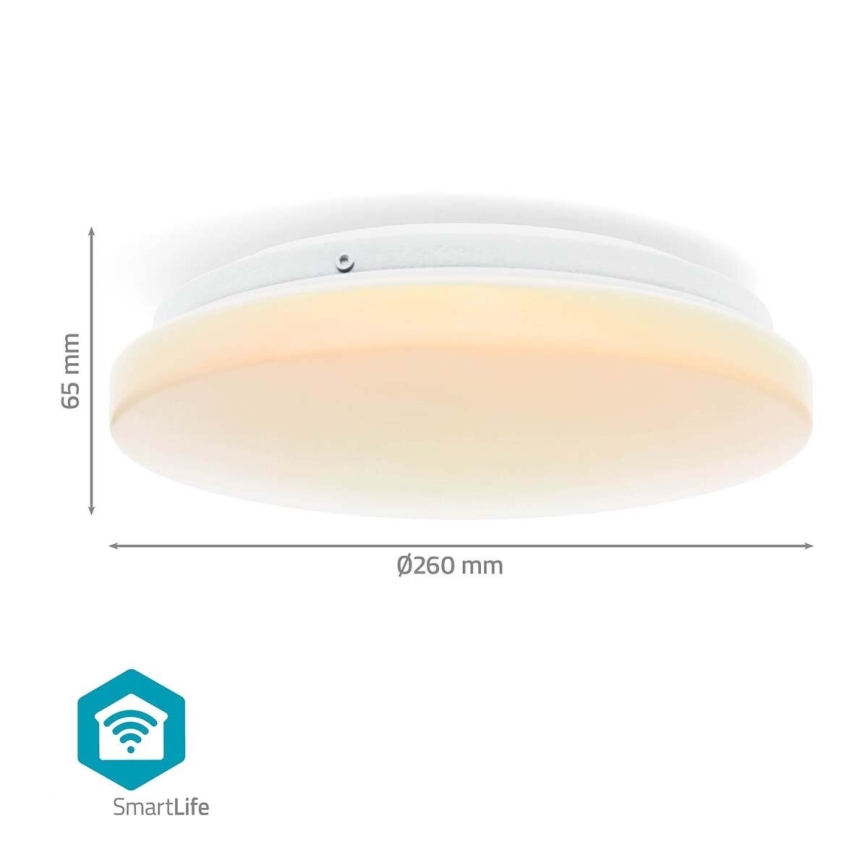 LED RGBW Stmívatelné koupelnové stropní svítidlo SmartLife LED/18W/230V 2700-6500K IP44 Wi-Fi Tuya