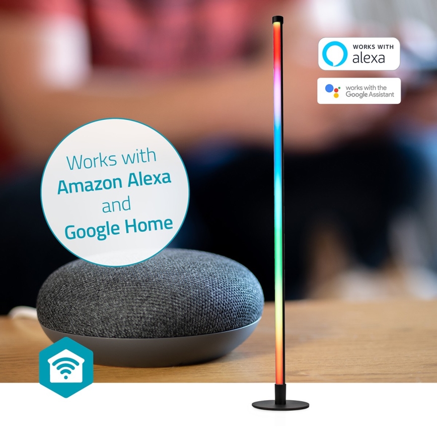 LED RGBIC Stmívatelná stojací lampa Smartlife LED/10W/230V 100,5 cm 2700-6500K Wi-Fi Tuya + dálkové ovládání