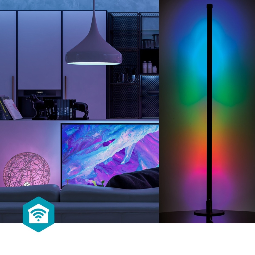 LED RGBIC Stmívatelná stojací lampa Smartlife LED/10W/230V 100,5 cm 2700-6500K Wi-Fi Tuya + dálkové ovládání