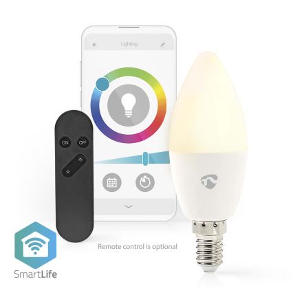 LED RGB Stmívatelná žárovka Smartlife E14/4,9W/230V Wi-Fi 2700-6500K