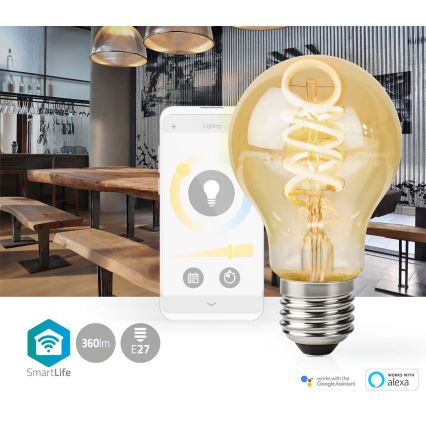 LED Stmívatelná žárovka A60 E27/4,9W/230V Wi-Fi 1800-6500K