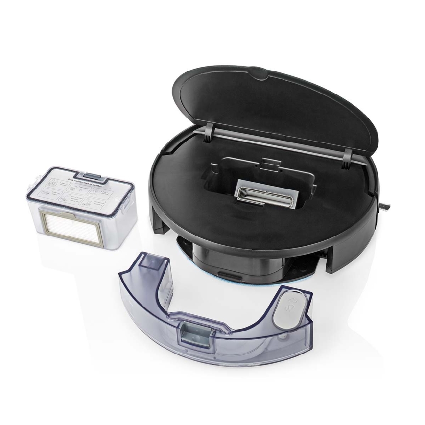 Chytrý robotický vysavač s mopem 28W/2500 mAh Wi-Fi černá + dálkové ovládání