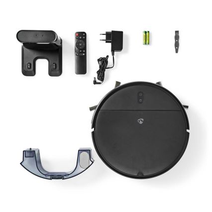 Chytrý robotický vysavač s mopem 28W/2500 mAh Wi-Fi černá + dálkové ovládání