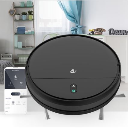 Chytrý robotický vysavač s mopem 28W/2500 mAh Wi-Fi černá + dálkové ovládání