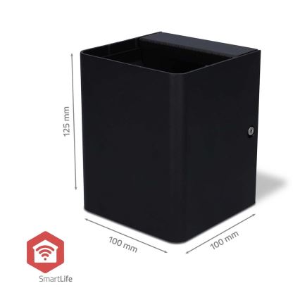 LED RGBW Stmívatelné venkovní nástěnné svítidlo SmartLife LED/12W/230V IP65 Wi-Fi Tuya černá