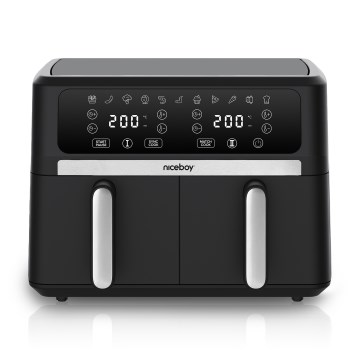 Niceboy AirFryer DUO - Duální horkovzdušná fritéza 9 l 2400W/230V