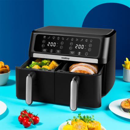 Niceboy AirFryer DUO - Duální horkovzdušná fritéza 9 l 2400W/230V