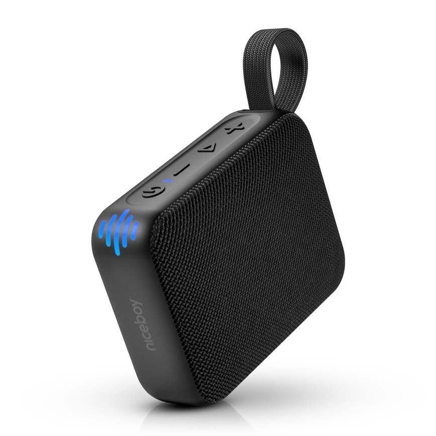 Niceboy Atom 4 - LED Bezdrátový reproduktor s mikrofonem 6W/1000 mAh IP67 černá