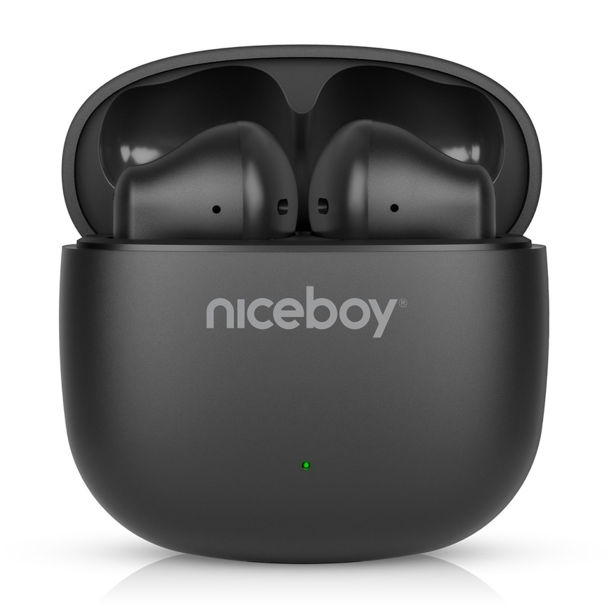 Niceboy Beans 4 POP - Bezdrátová sluchátka 200 mAh + 2x 30 mAh IPX4 černá