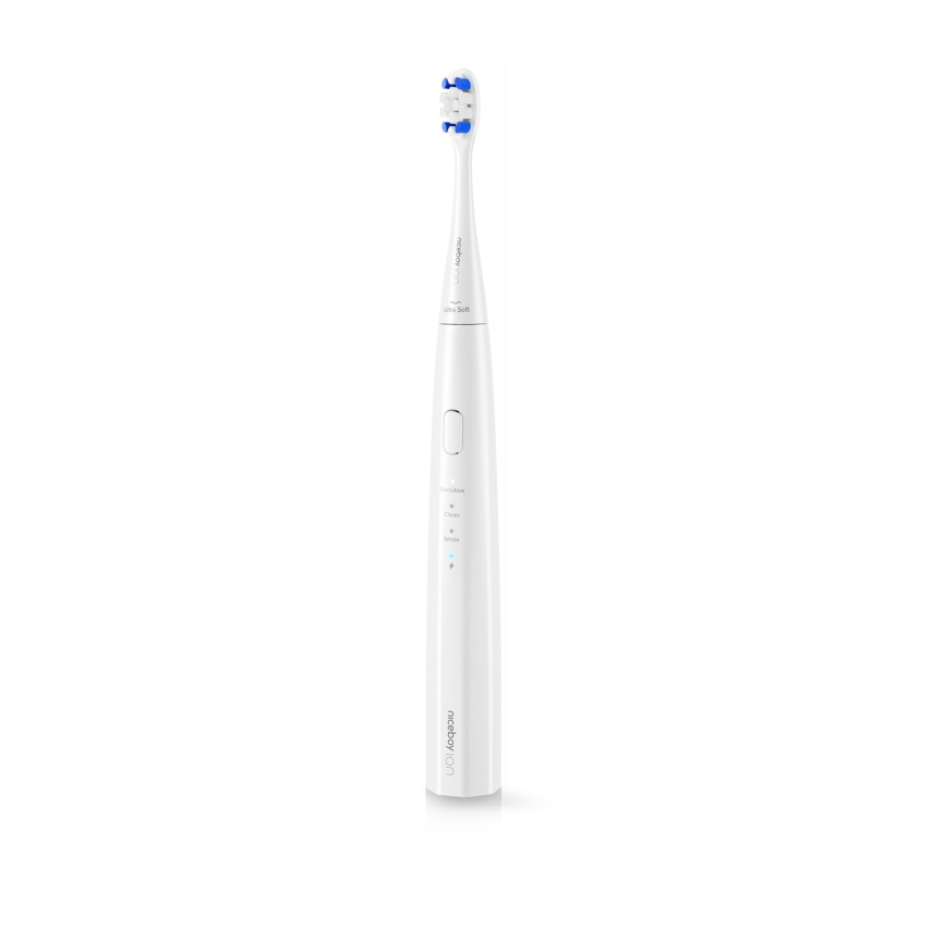 Niceboy ION Sonic Kids - Dětský sonický zubní kartáček 500 mAh IPX7 bílá