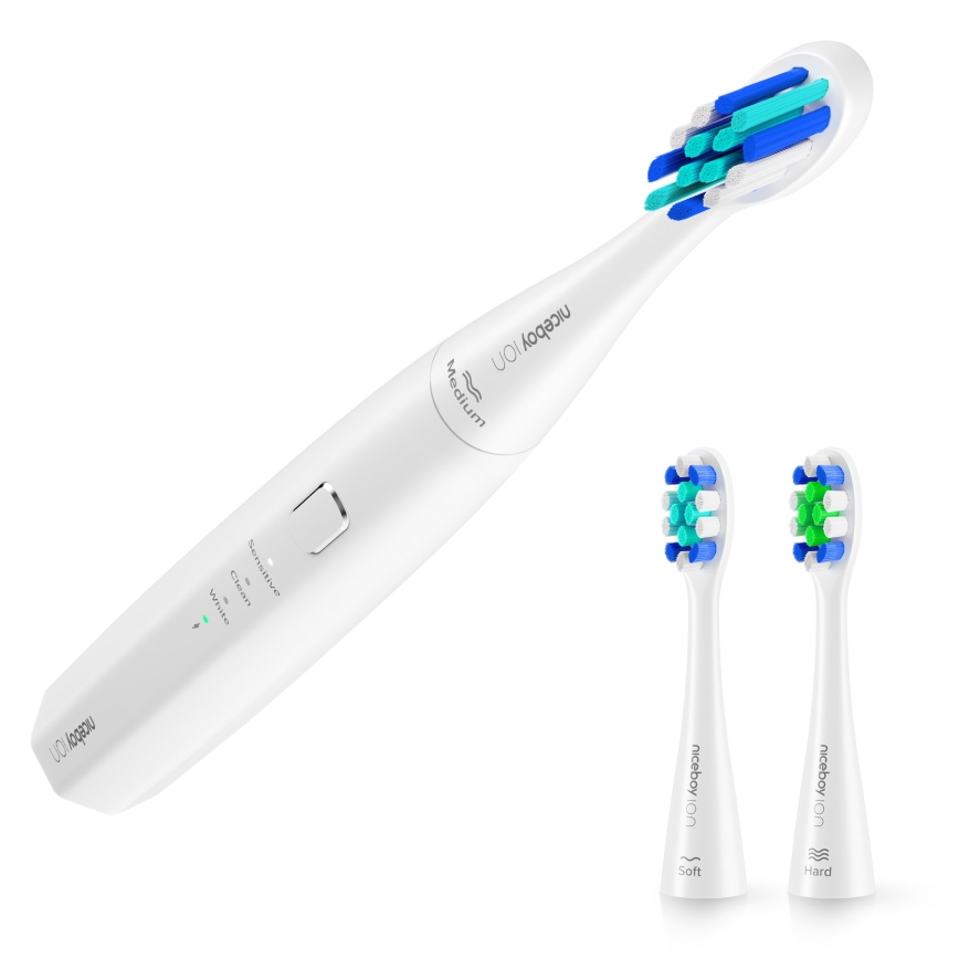 Niceboy ION Sonic Lite - Sonický zubní kartáček 500 mAh IPX7 bílá