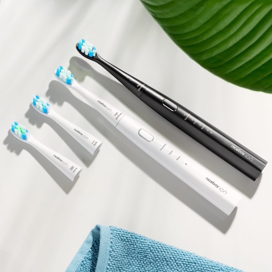 Niceboy ION Sonic Lite - Sonický zubní kartáček 500 mAh IPX7 černá