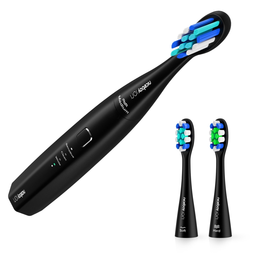 Niceboy ION Sonic Lite - Sonický zubní kartáček 500 mAh IPX7 černá