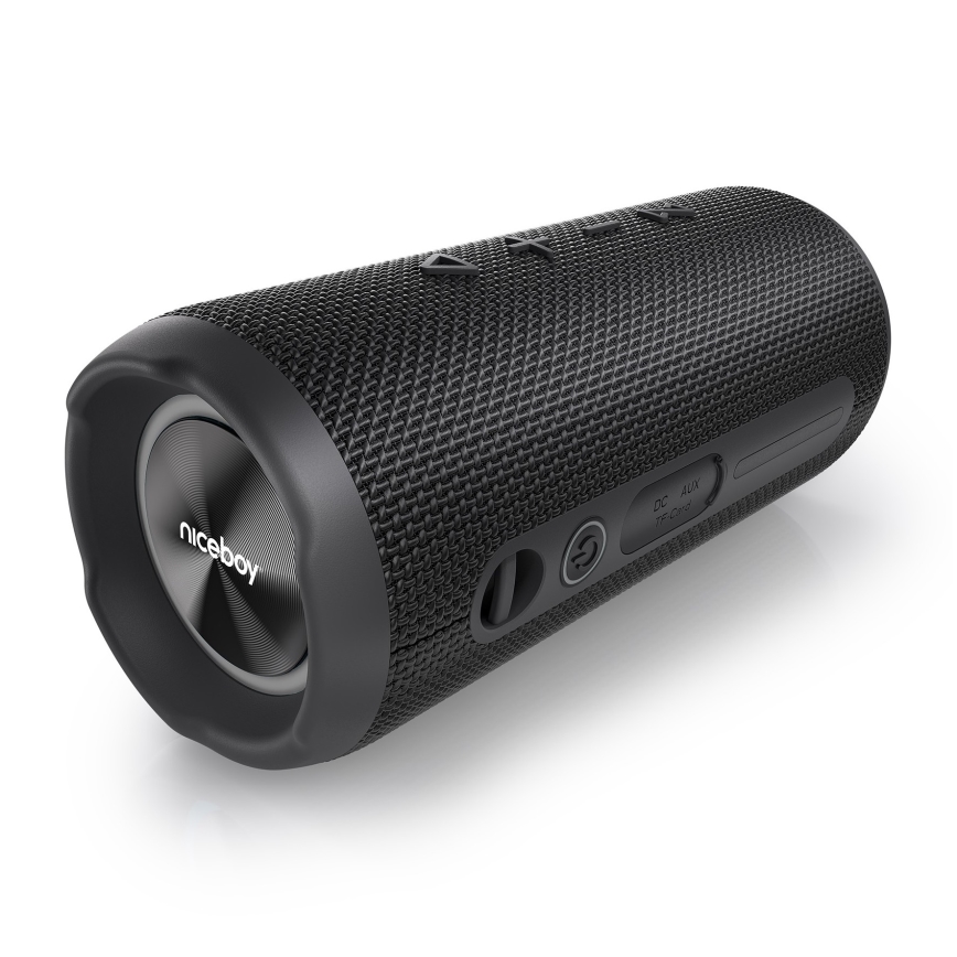 Niceboy Nexus - LED Bezdrátový reproduktor s mikrofonem 26W/4000 mAh IPX6 černá