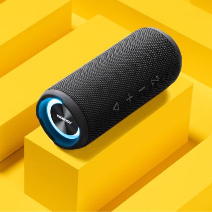 Niceboy Nexus - LED Bezdrátový reproduktor s mikrofonem 26W/4000 mAh IPX6 černá