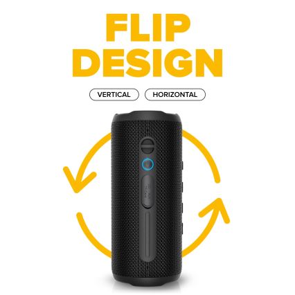 Niceboy Nexus - LED Bezdrátový reproduktor s mikrofonem 26W/4000 mAh IPX6 černá