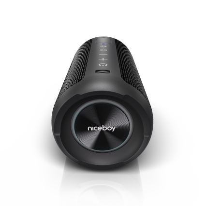 Niceboy Orion - LED Bezdrátový reproduktor s mikrofonem 24W/2200 mAh IPX7 černá