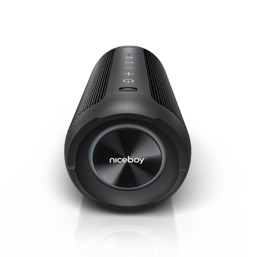 Niceboy Orion - LED Bezdrátový reproduktor s mikrofonem 24W/2200 mAh IPX7 černá