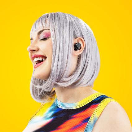Niceboy Pods 4 - Bezdrátová sluchátka 500 mAh + 2x 70 mAh IPX5 černá