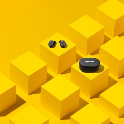 Niceboy Pods 4 - Bezdrátová sluchátka 500 mAh + 2x 70 mAh IPX5 černá