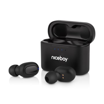 Niceboy Podsie 4 - Bezdrátová sluchátka IP54 černá