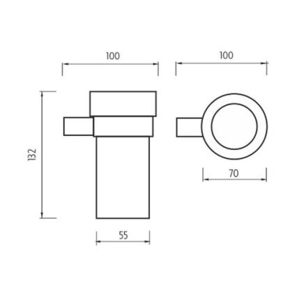 NIMCO BR 11058W-26 - Nástěnný stojánek na zubní kartáčky BORMO matné sklo/lesklý chrom