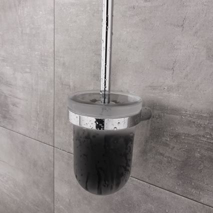 NIMCO BR 11094WN-26 - Nástěnná WC štětka BORMO matné sklo/lesklý chrom