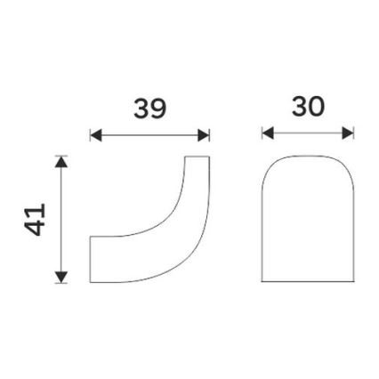 NIMCO NK 30054-26 - Nástěnný háček NIKAU lesklý chrom