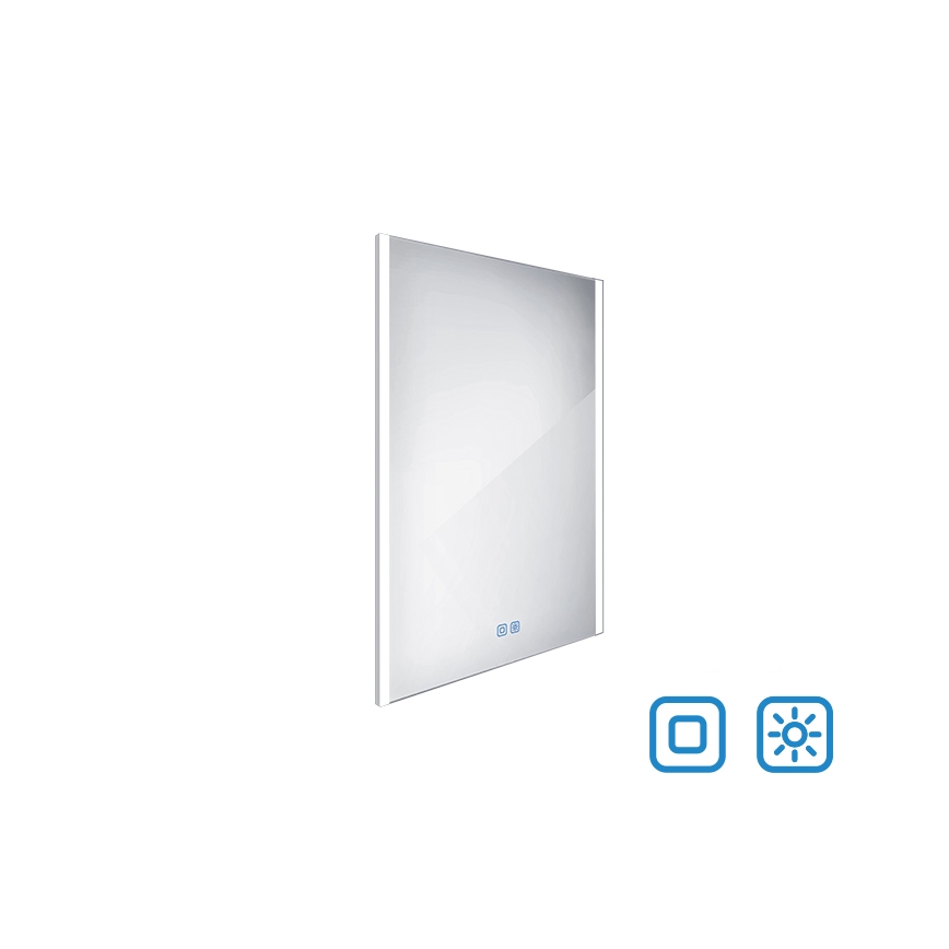 NIMCO ZP 11002VX - LED Stmívatelné koupelnové podsvícené zrcadlo LED/24W/230V 3000-6500K 80x60 cm IP44