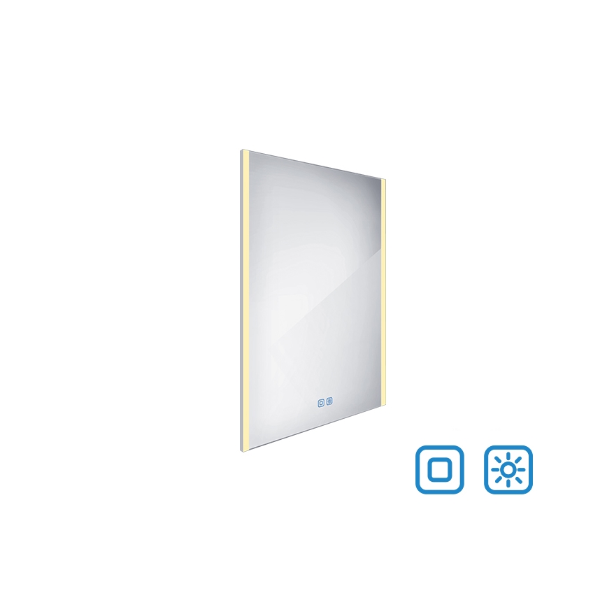 NIMCO ZP 11002VX - LED Stmívatelné koupelnové podsvícené zrcadlo LED/24W/230V 3000-6500K 80x60 cm IP44