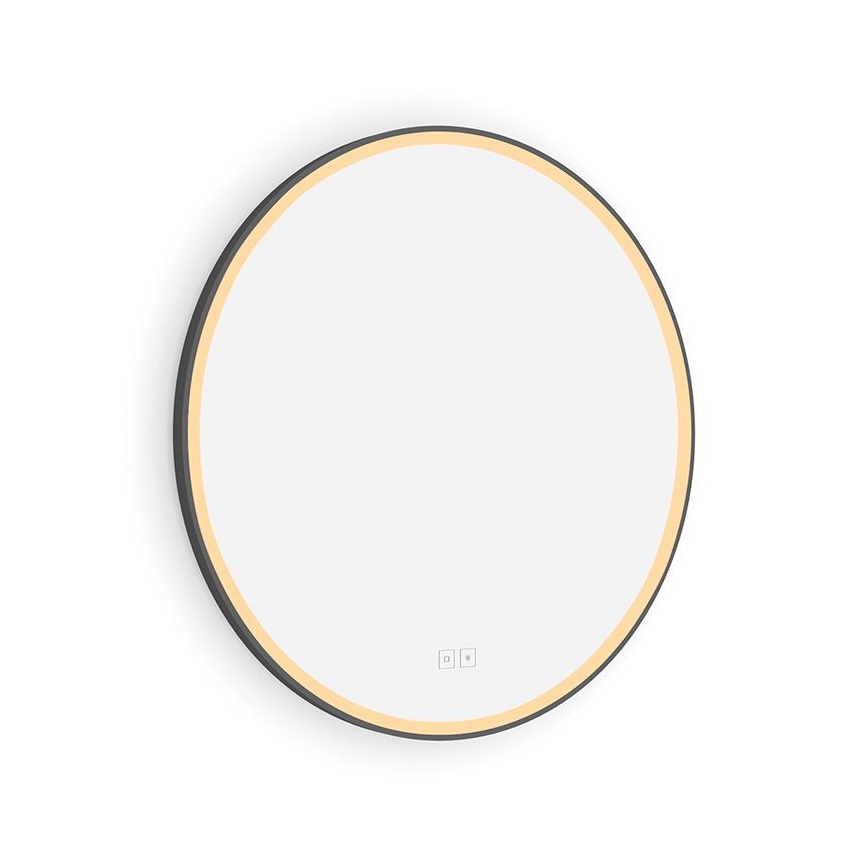 NIMCO ZPC 28000RVX-90 - LED Stmívatelné koupelnové podsvícené zrcadlo LED/26W/230V 3000-6500K pr. 60 cm matná černá IP44