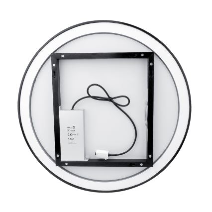NIMCO ZPC 28000RVX-90 - LED Stmívatelné koupelnové podsvícené zrcadlo LED/26W/230V 3000-6500K pr. 60 cm matná černá IP44