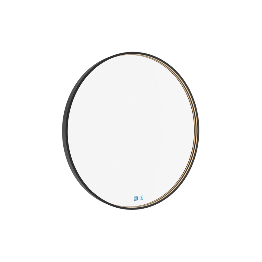 NIMCO ZPC 31001RVX-90 - LED Stmívatelné koupelnové podsvícené zrcadlo LED/22W/230V 3000-6500K pr. 70 cm matná černá IP44