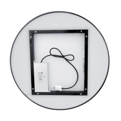 NIMCO ZPC 31001RVX-90 - LED Stmívatelné koupelnové podsvícené zrcadlo LED/22W/230V 3000-6500K pr. 70 cm matná černá IP44