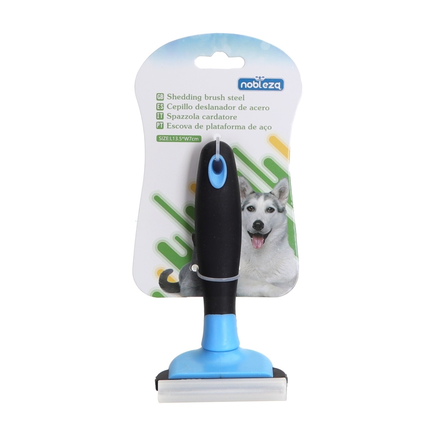 Nobleza - Kartáč pro psy a kočky modrá 7 cm