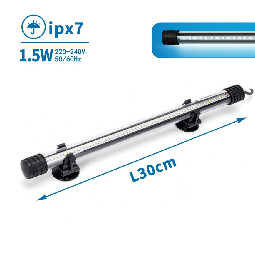 Nobleza - LED Osvětlení akvária LED/1,5W/230V IPX7 30 cm