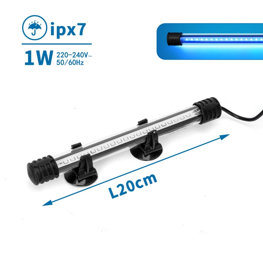 Nobleza - LED Osvětlení akvária LED/1W/230V IPX7 20 cm