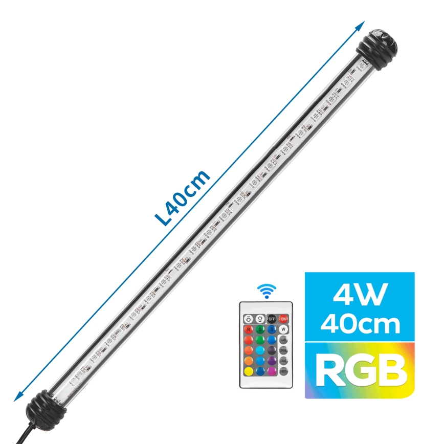 Nobleza - LED RGB Osvětlení akvária LED/4W/230V IPX7 + dálkové ovládání