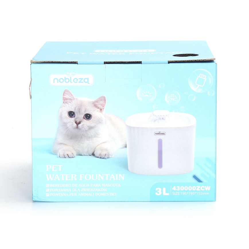 Nobleza - Vodní fontána pro kočky 2l USB