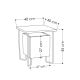 Noční stolek ACRES 45x40 cm bílá/černá