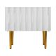 Noční stolek ARCOS 46x50 cm bílá/zlatá