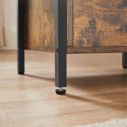 Noční stolek ARIN 38x28 cm hnědá/černá