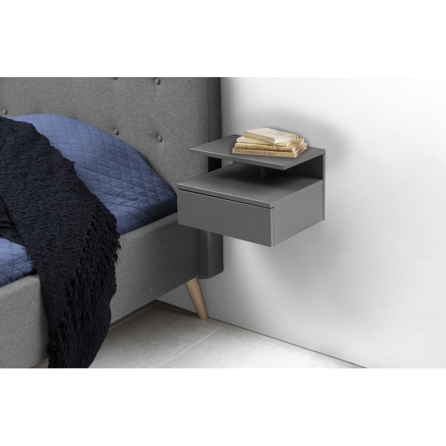 Noční stolek AVA 35x32 cm šedá